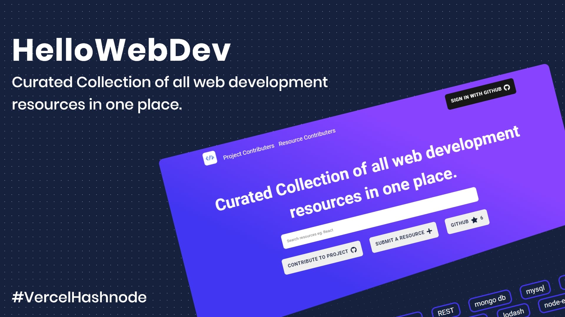 HelloWebDev - Curated Collection of all web development resources in one place.
